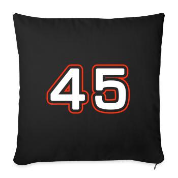 Symbole numérique 45 - Housse de coussin décorative 45 x 45 cm - noir - Devant