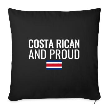 Costa Rican And Proud Costa Rica Flag - Sofa pillowcase 17,3'' x 17,3'' (45 x 45 cm) - black - Front