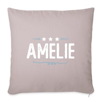 Amélie - Housse de coussin décorative 45 x 45 cm - taupe clair - Devant