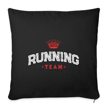 Running Team - Sofa pillowcase 17,3'' x 17,3'' (45 x 45 cm) - black - Front