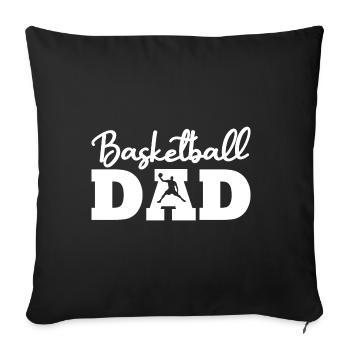 Humor gift father of basketball - Sofa pillowcase 17,3'' x 17,3'' (45 x 45 cm) - black - Front