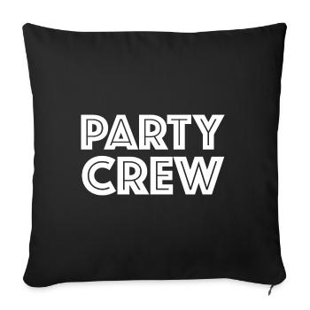 Équipe de fête | fête, bière, barbecue, amis - Housse de coussin décorative 45 x 45 cm - noir - Devant