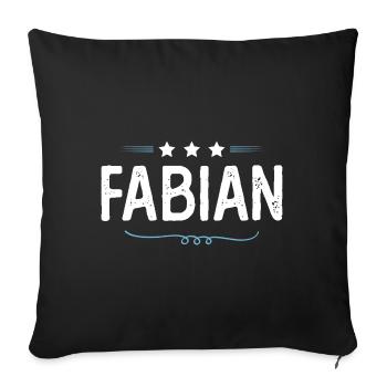 Fabien - Housse de coussin décorative 45 x 45 cm - noir - Devant