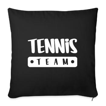 Tennis Team - Sofa pillowcase 17,3'' x 17,3'' (45 x 45 cm) - black - Front
