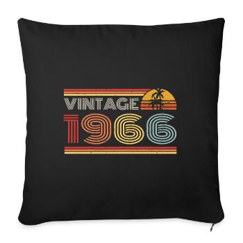 1966 Limited Edition Birthday Outfit 1966 vintag - Sofa pillowcase 17,3'' x 17,3'' (45 x 45 cm) - black - Front