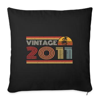 2011 Limited Edition Birthday Outfit 2011 vintag - Sofa pillowcase 17,3'' x 17,3'' (45 x 45 cm) - black - Front