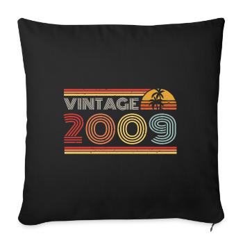 2009 Limited Edition Birthday Outfit 2009 vintag - Sofa pillowcase 17,3'' x 17,3'' (45 x 45 cm) - black - Front