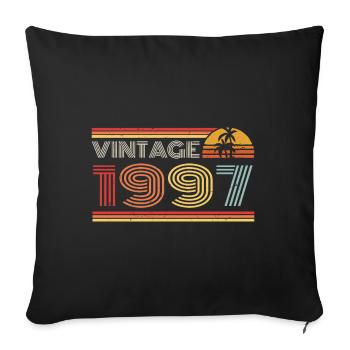 1997 Limited Edition Birthday Outfit 1997 vintag - Sofa pillowcase 17,3'' x 17,3'' (45 x 45 cm) - black - Front