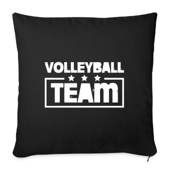 Amorti de l’équipe de volley-ball - Housse de coussin décorative 45 x 45 cm - noir - Devant