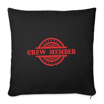 Crew Mitglied - Sofakissenbezug 45 x 45 cm - Schwarz - Vorne