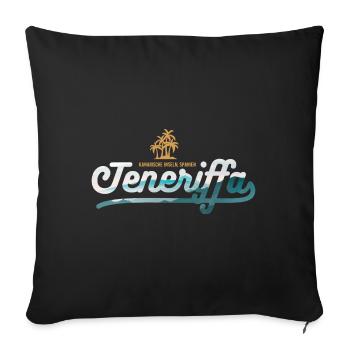 Tenerife Vintage - Canary Islands, Spain - Sofa pillowcase 17,3'' x 17,3'' (45 x 45 cm) - black - Front