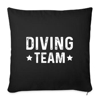 Diving Team - Sofa pillowcase 17,3'' x 17,3'' (45 x 45 cm) - black - Front