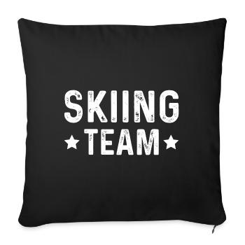 Équipe de ski - Housse de coussin décorative 45 x 45 cm - noir - Devant