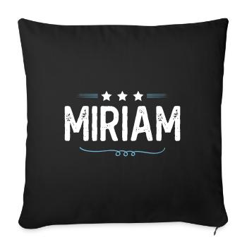 Miriam - Sofa pillowcase 17,3'' x 17,3'' (45 x 45 cm) - black - Front