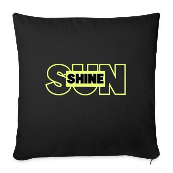 Sunshine Sonne Sommer Strand Geschenk Geschenkidee - Sofakissenbezug 45 x 45 cm - Schwarz - Vorne