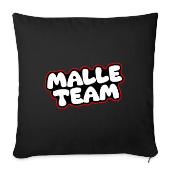 Malle Team - Sofa pillowcase 17,3'' x 17,3'' (45 x 45 cm) - black - Front