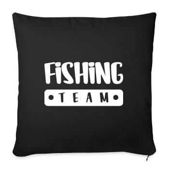 Équipe de pêche - Housse de coussin décorative 45 x 45 cm - noir - Devant