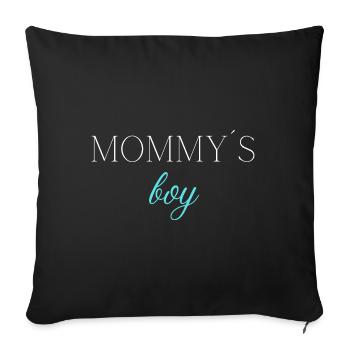 Maman’s boy | Fils Cadeau - Housse de coussin décorative 45 x 45 cm - noir - Devant