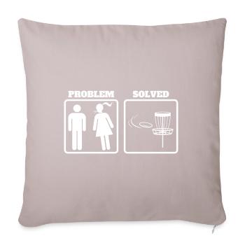 Drôle de Disc Golf Frisbee Cadeau - Housse de coussin décorative 45 x 45 cm - taupe clair - Devant