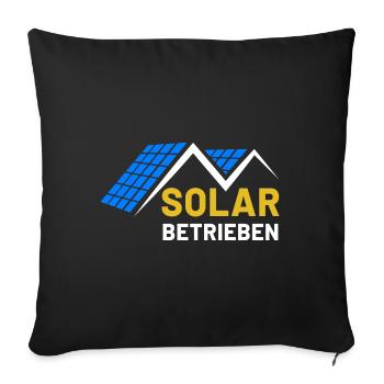 Solar betrieben Photovoltaik Solarenergie Sonne - Sofakissenbezug 45 x 45 cm - Schwarz - Vorne