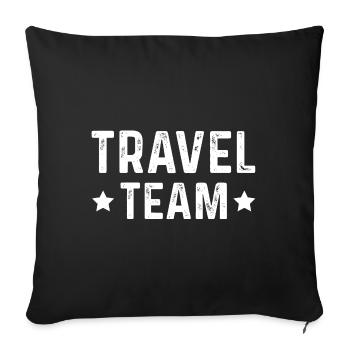 Travel Team - Sofakissenbezug 45 x 45 cm - Schwarz - Vorne