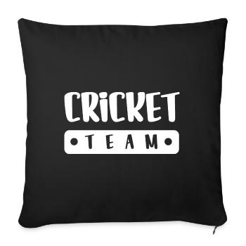 Cricket Team - Sofa pillowcase 17,3'' x 17,3'' (45 x 45 cm) - black - Front