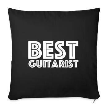 Best Guitarist | Guitar, Music, Concert - Sofa pillowcase 17,3'' x 17,3'' (45 x 45 cm) - black - Front