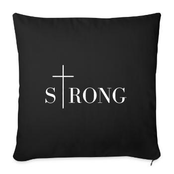 Un don fort de Jésus-Christ - Housse de coussin décorative 45 x 45 cm - noir - Devant