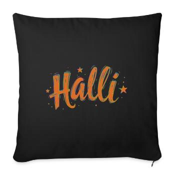 Halli & Galli Partnerlook Party outfit - Halli - Sofakissenbezug 45 x 45 cm - Schwarz - Vorne