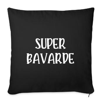 super bavarde - Housse de coussin décorative 45 x 45 cm - noir - Devant
