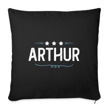 Arthur - Housse de coussin décorative 45 x 45 cm - noir - Devant