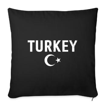Turkey Vintage Turkish Turkey - Sofa pillowcase 17,3'' x 17,3'' (45 x 45 cm) - black - Front