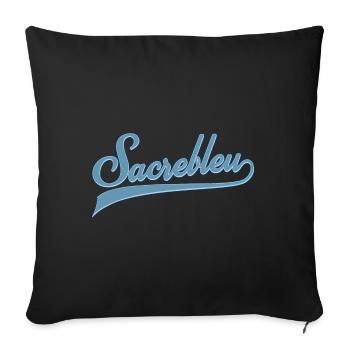 Sacrebleu quote - Sofa pillowcase 17,3'' x 17,3'' (45 x 45 cm) - black - Front