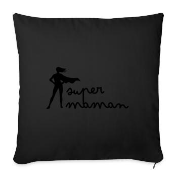 Super Mom - Sofa pillowcase 17,3'' x 17,3'' (45 x 45 cm) - black - Front