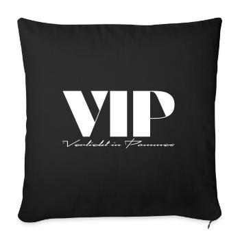 VIP amoureux des frites - Housse de coussin décorative 45 x 45 cm - noir - Devant