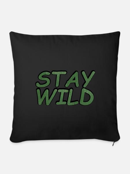 TAY WILD cooles Tshirt,animalprint,Krokodil Muster - Sofakissenbezug 45 x 45 cm - Schwarz