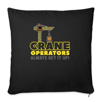 grue - Housse de coussin décorative 45 x 45 cm - noir - Devant