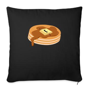 Pancakes with butter and syrup - Sofa pillowcase 17,3'' x 17,3'' (45 x 45 cm) - black - Front