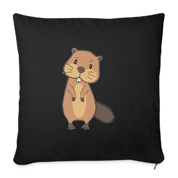 BIEBER - Sofakissenbezug 45 x 45 cm - Schwarz - Vorne