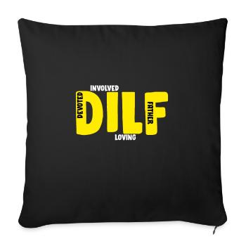 Father's Day Gift - Father's Day Saying - Father's Day - Sofa pillowcase 17,3'' x 17,3'' (45 x 45 cm) - black - Front