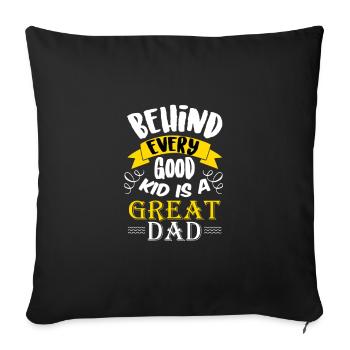 Father's Day Gift - Father's Day Saying - Father's Day - Sofa pillowcase 17,3'' x 17,3'' (45 x 45 cm) - black - Front