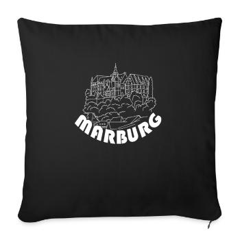 Marburg - My City - - Home - Sofa pillowcase 17,3'' x 17,3'' (45 x 45 cm) - black - Front