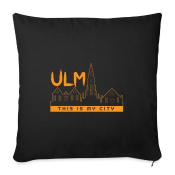 Ulm - My City - - Home - Sofa pillowcase 17,3'' x 17,3'' (45 x 45 cm) - black - Front
