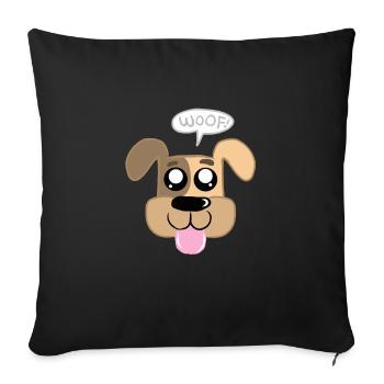 Dog pug shepherd labrador bulldog pet - Sofa pillowcase 17,3'' x 17,3'' (45 x 45 cm) - black - Front