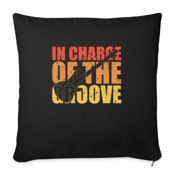 Bass Player gift IN CHARGE OF THE GROOVE Bassist - Sofakissenbezug 45 x 45 cm - Schwarz - Vorne