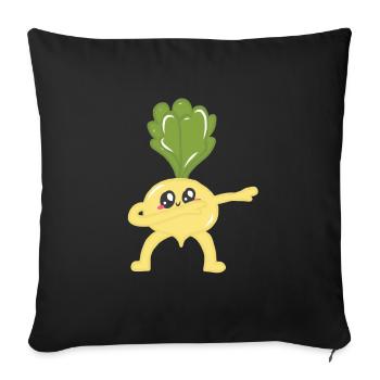 Danse Steppes Piments Beaten Dancen Betterave - Housse de coussin décorative 45 x 45 cm - noir - Devant
