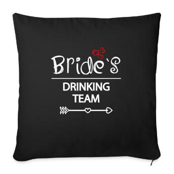 Bachelorette party - Sofa pillowcase 17,3'' x 17,3'' (45 x 45 cm) - black - Front