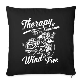 Funny Biker Motorcycle Rider - Sofa pillowcase 17,3'' x 17,3'' (45 x 45 cm) - black - Front
