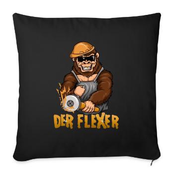 Winkelschleifer, Gym Handwerker, Flexer - Sofakissenbezug 45 x 45 cm - Schwarz - Vorne