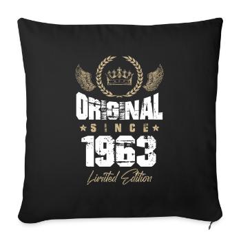 Édition limitée 1963 - Housse de coussin décorative 45 x 45 cm - noir - Devant